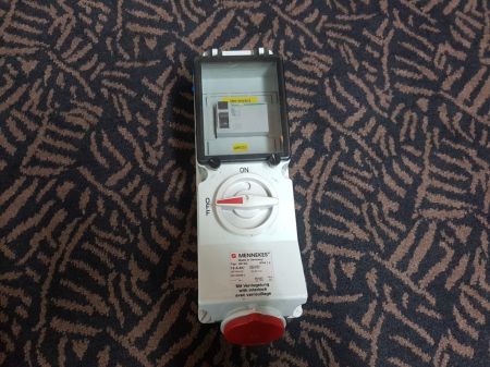 Mennekes 16 Amp, 3 Phase Switch/Sockets with RCD